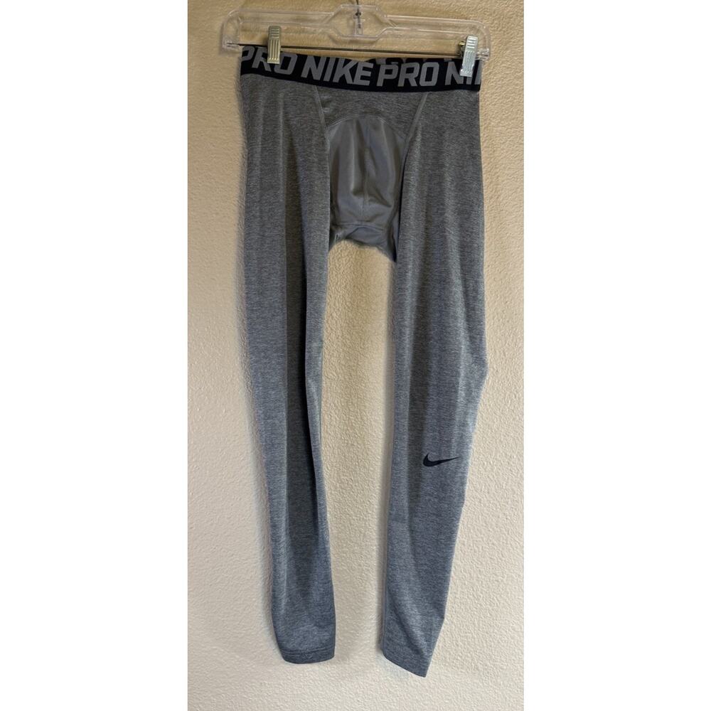 Nike Pro Mens Size Small Compression Training Tights Dri-Fit Gray